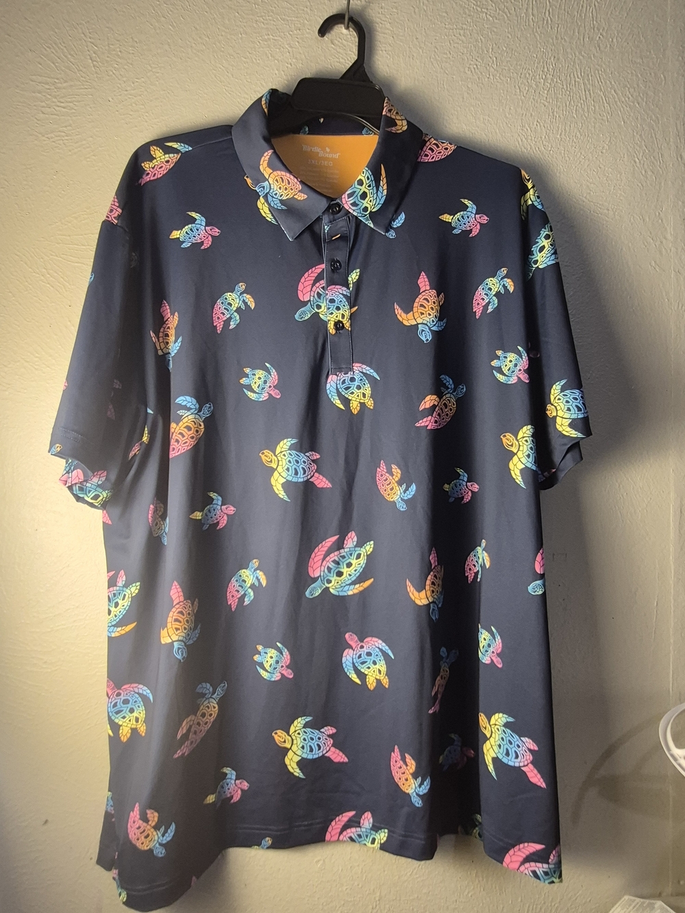 Abound Navy Polo with Multicolor Turtle Print